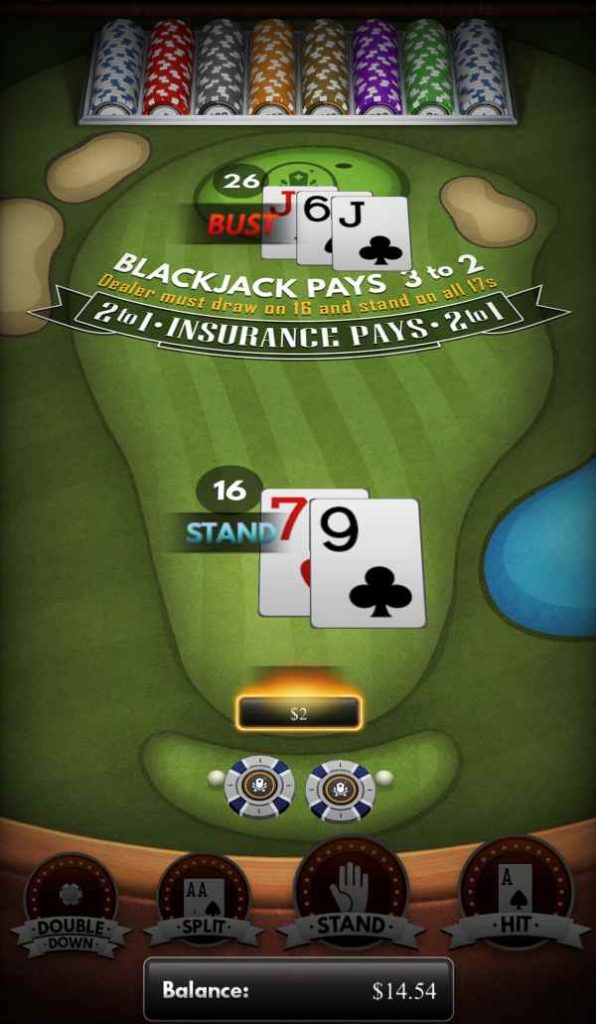 DraftKings Golf Blackjack