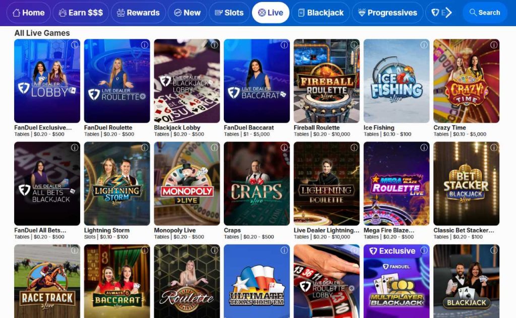 FanDuel Casino Ontario Live Dealer