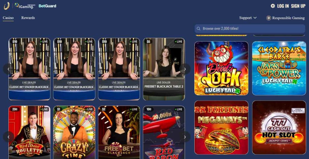 Horseshoe Casino Live Dealer games