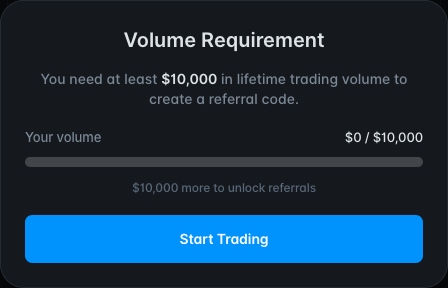polymarket referral program trading requirement