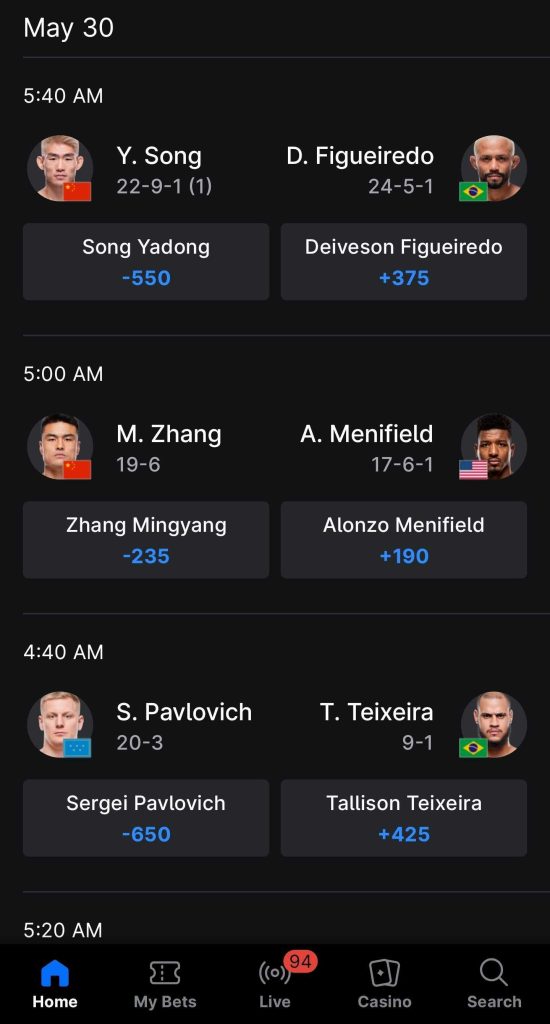 thescore bet ufc betting app