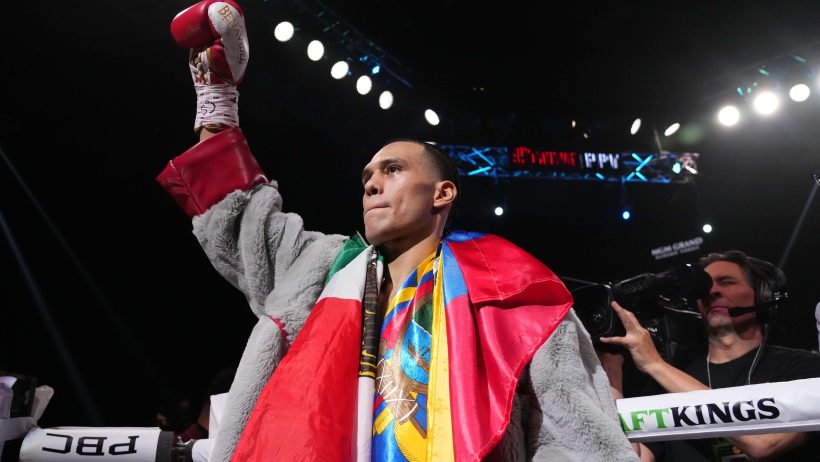 David Benavidez ring walkout for his fight versus Caleb Plant.