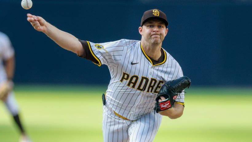 Michael King throws a pitch