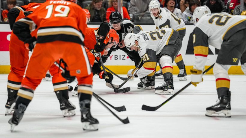 Ducks vs Golden Knights face off