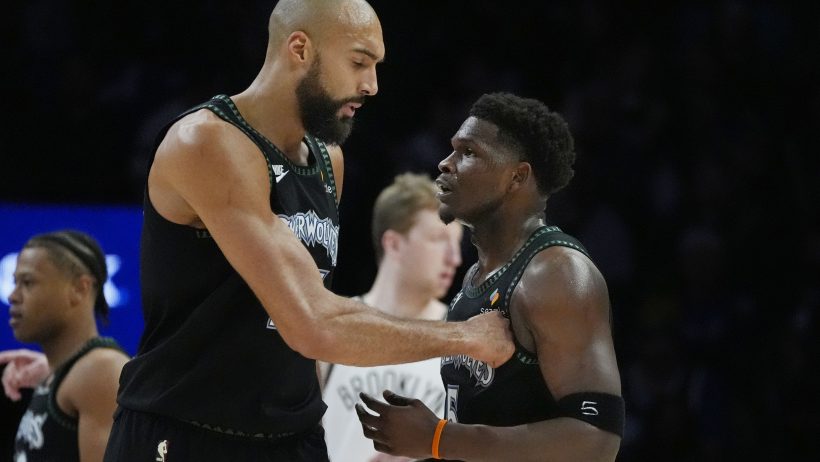 Rudy Gobert and Anthony Edwards