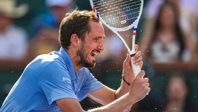 Daniil Medvedev on the court