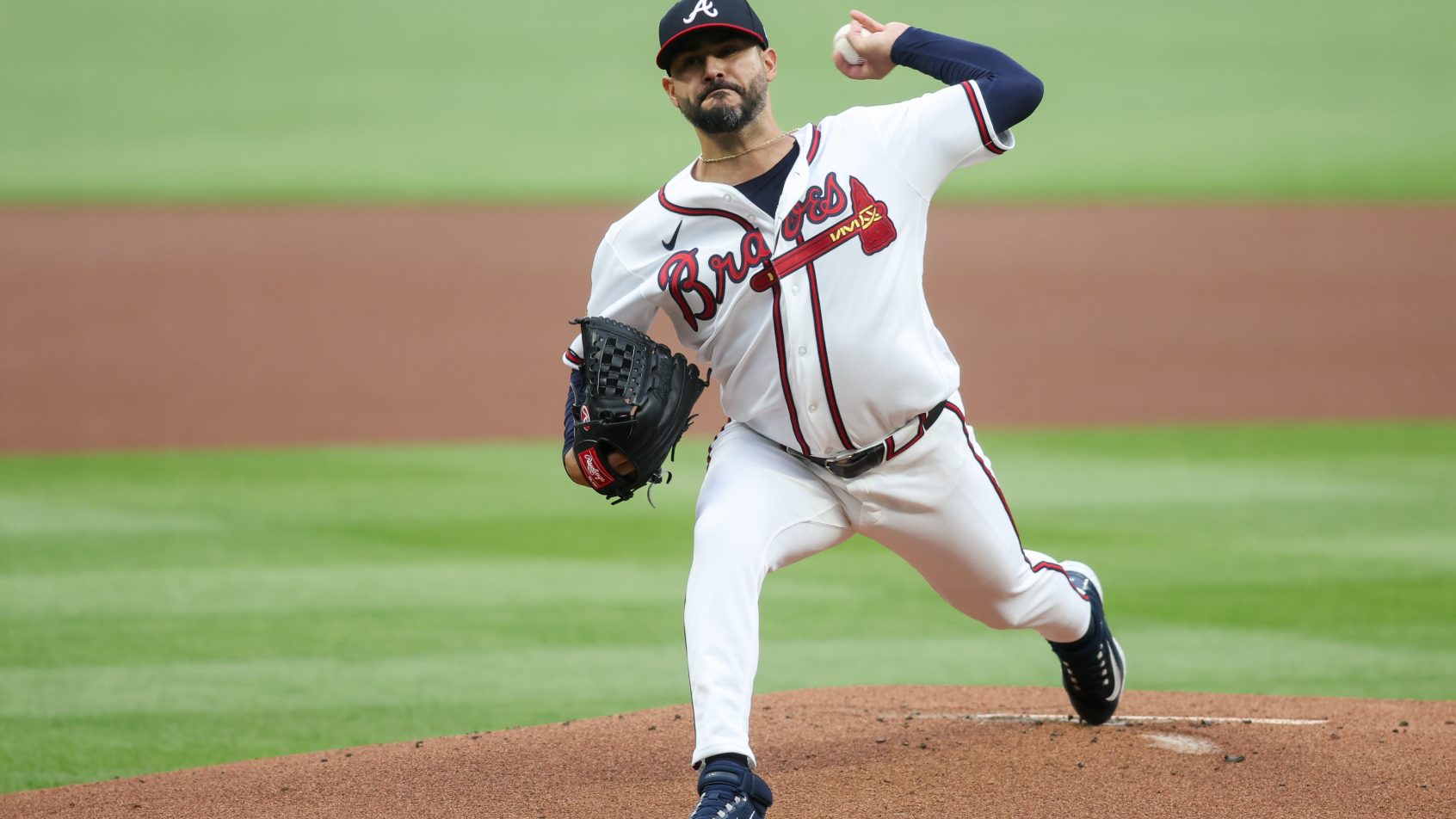 Martin Perez throws pitch