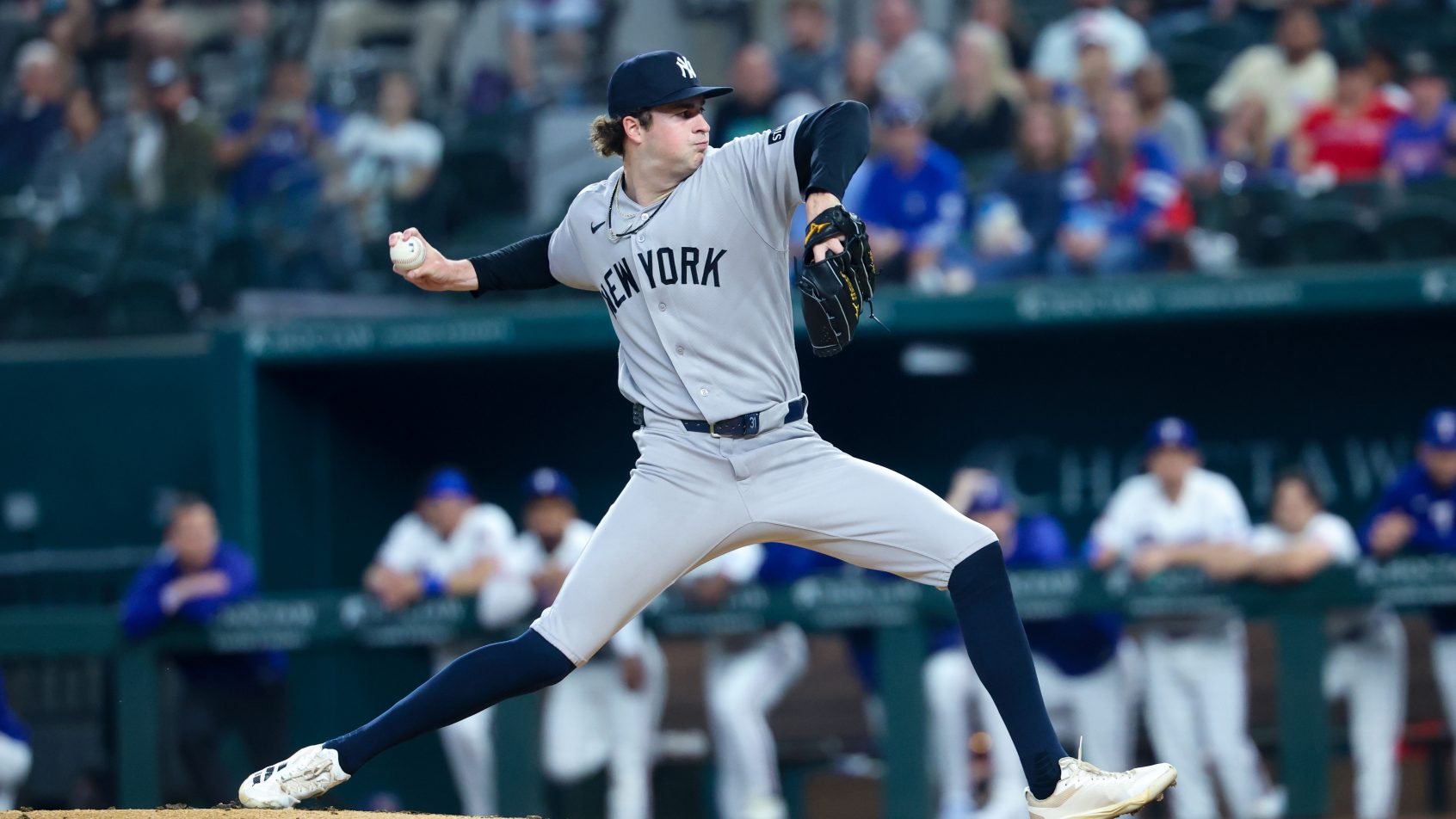 Cam Schlittler pitching for the New York Yankees.