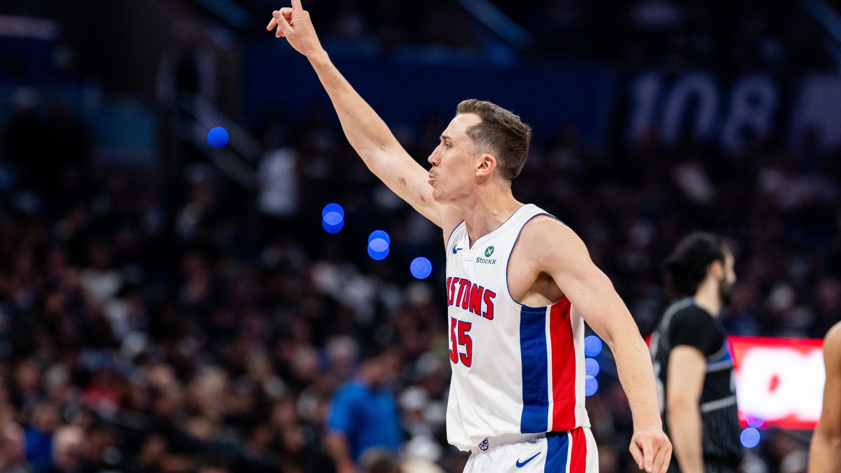 Duncan Robinson celebrates a 3-pointer versus Orlando.