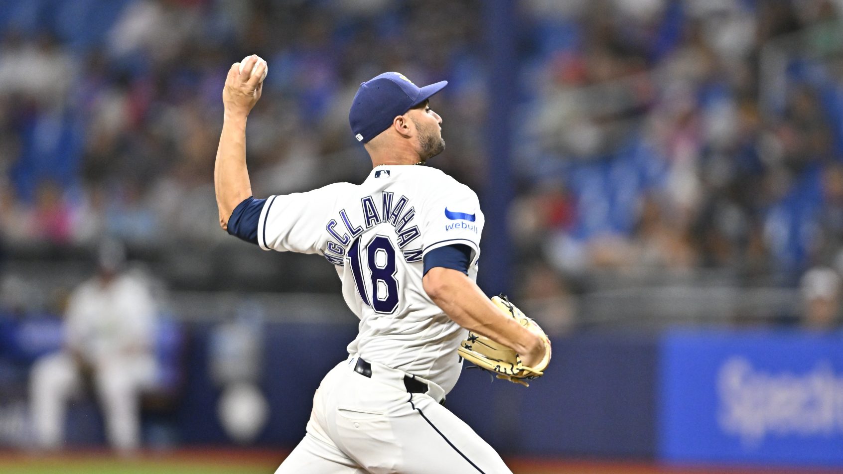 Shane McClanahan is on the bump trying to sweep the Blue Jays today.