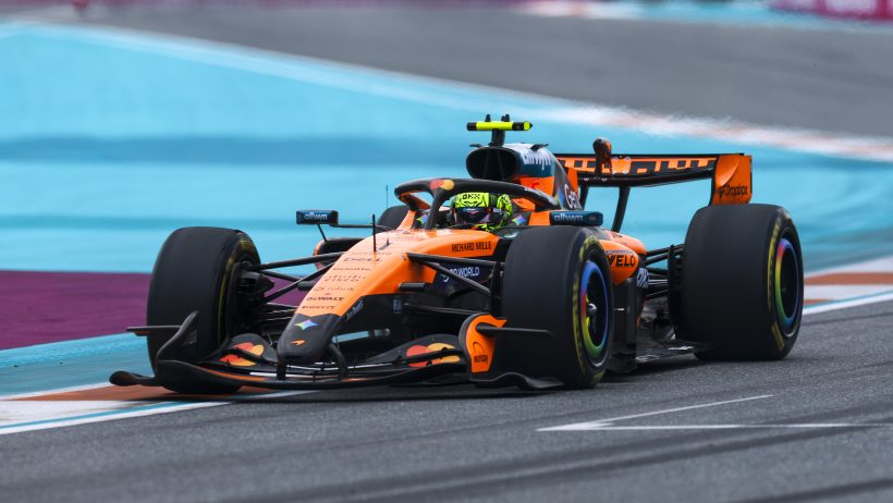 Lando Norris on-track during Miami F1 Sprint.