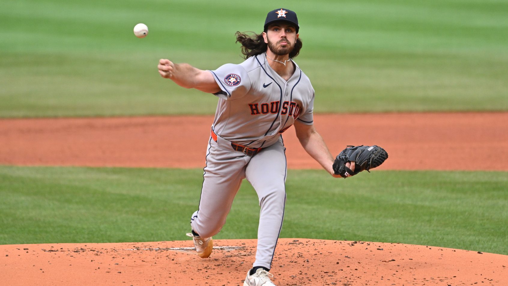 Spencer Arrighetti throws a pitch in a game versus the Red Sox.