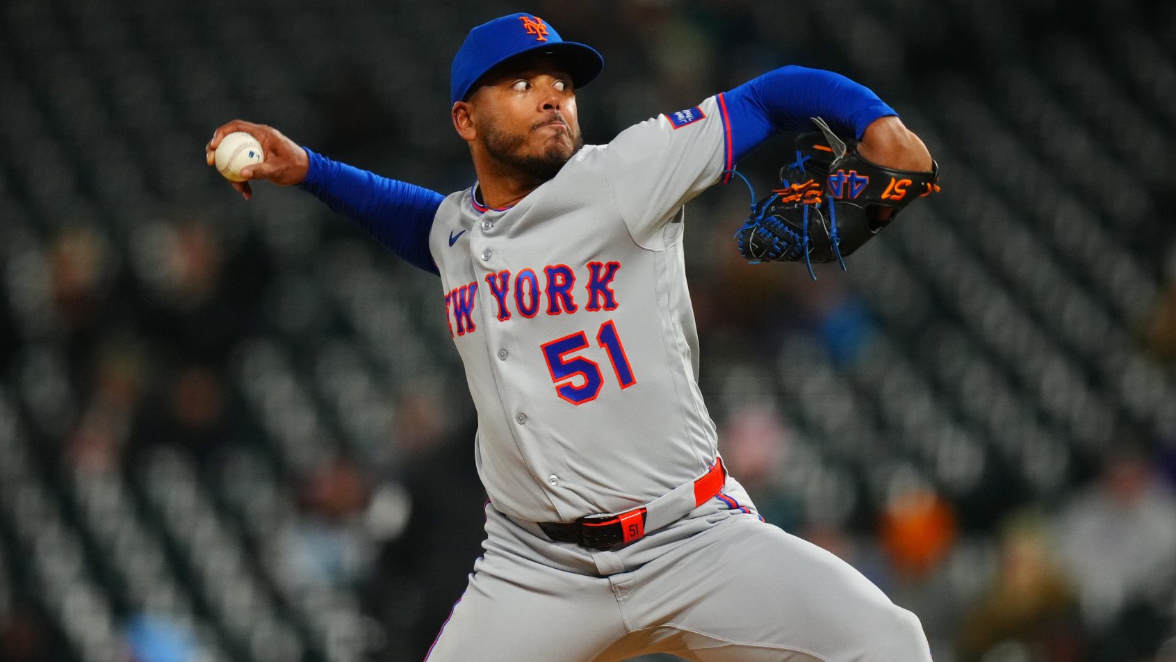 Freddy Peralta throws pitch