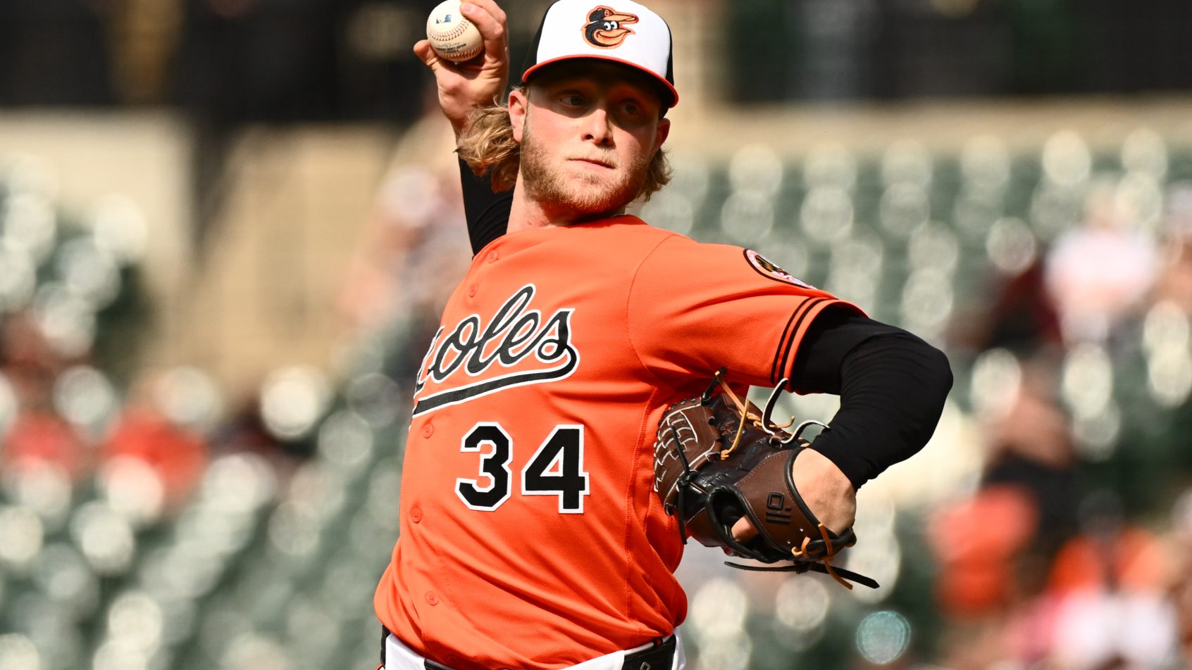 Shane Baz throws pitch