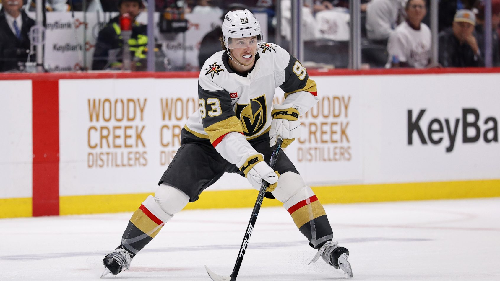 Mitch Marner cruises over the Avalanche blueline in a Western Conference Final game.