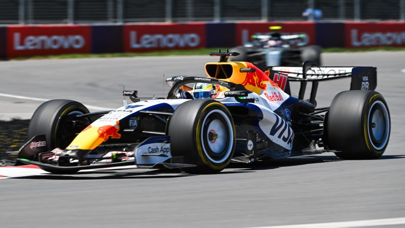 Arvid Lindblad on-track during Canadian Grand Prix practice (2026).