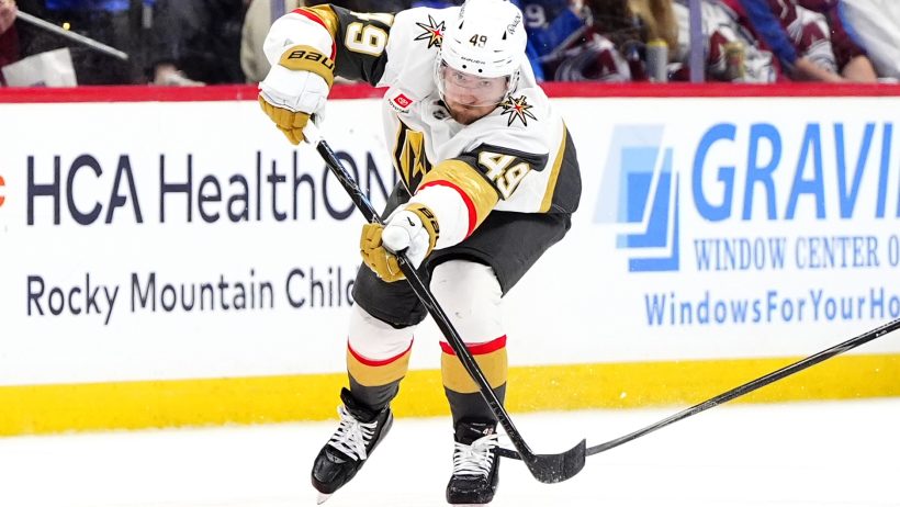 Ivan Barbashev moves puck