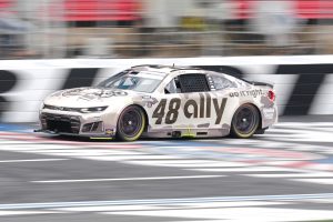 Alex Bowman on-track at Charlotte Motor Speedway (2026).