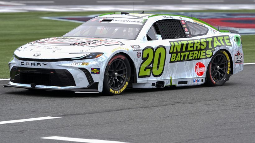 Christopher Bell on-track for Coke 600 practice (2026).