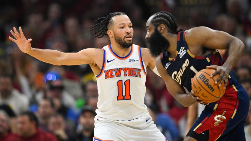 Jalen Brunson guards James Harden