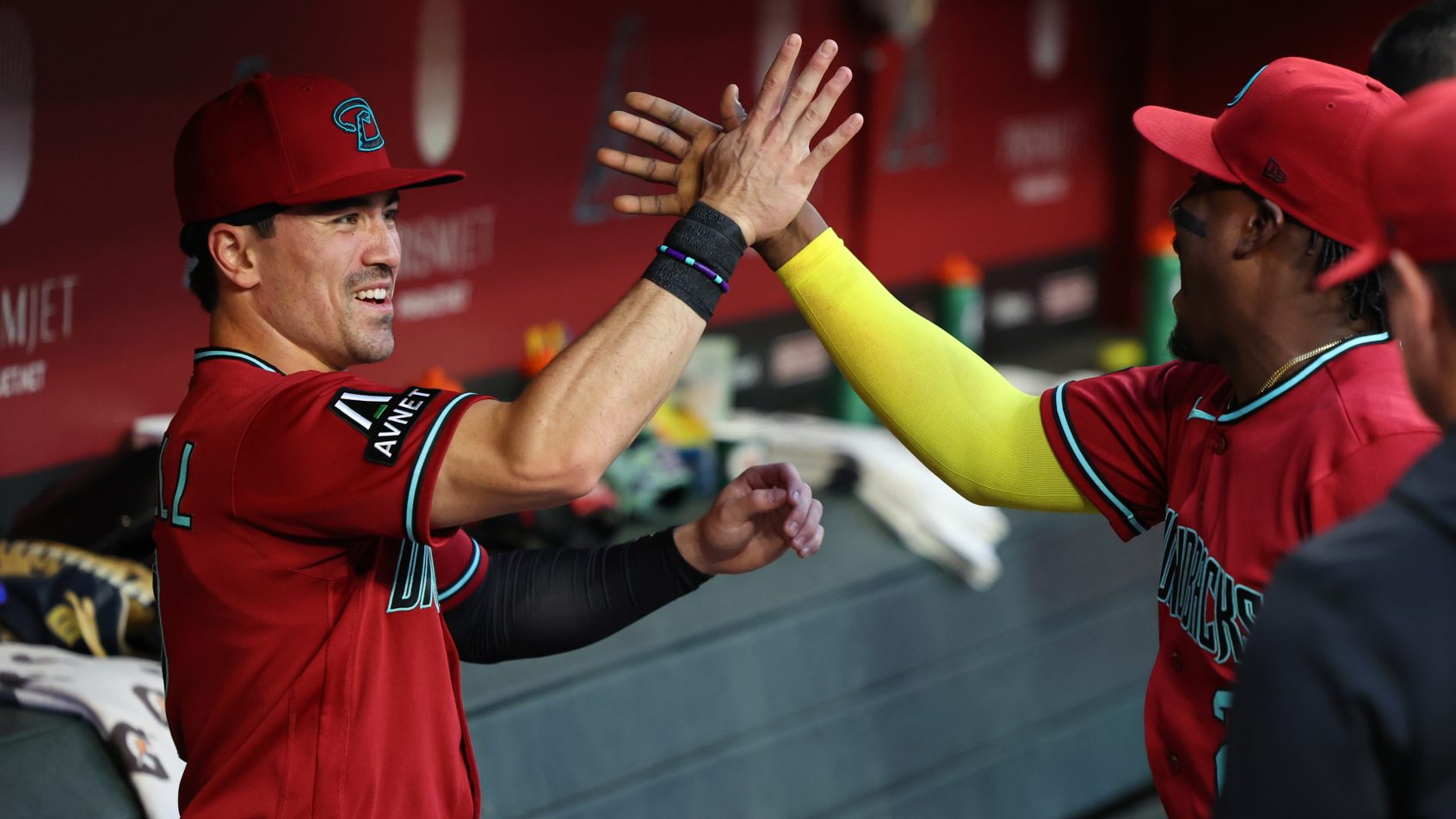 Corbin Carroll in the dugout