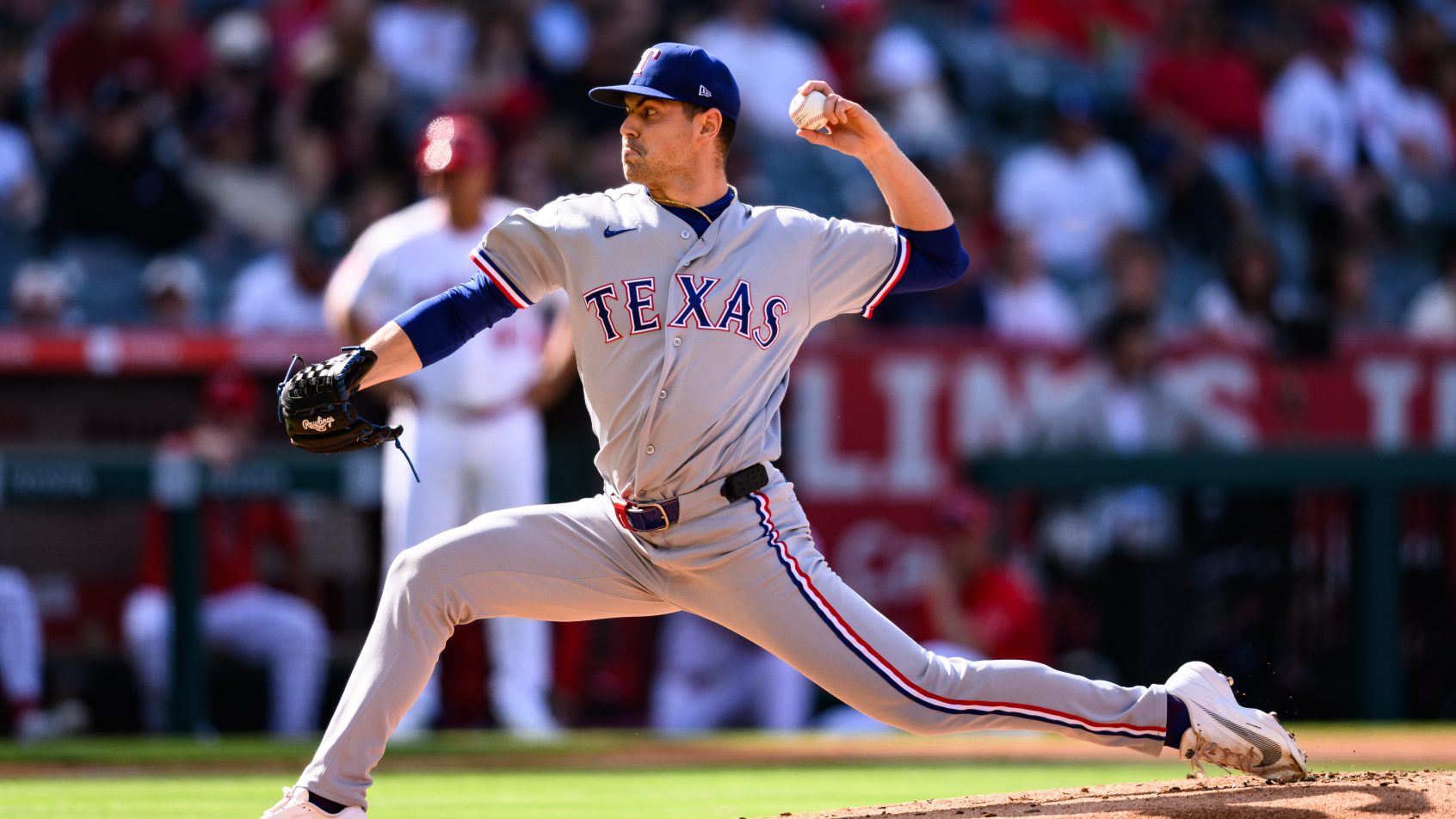 MacKenzie Gore pitching for the Texas Rangers.