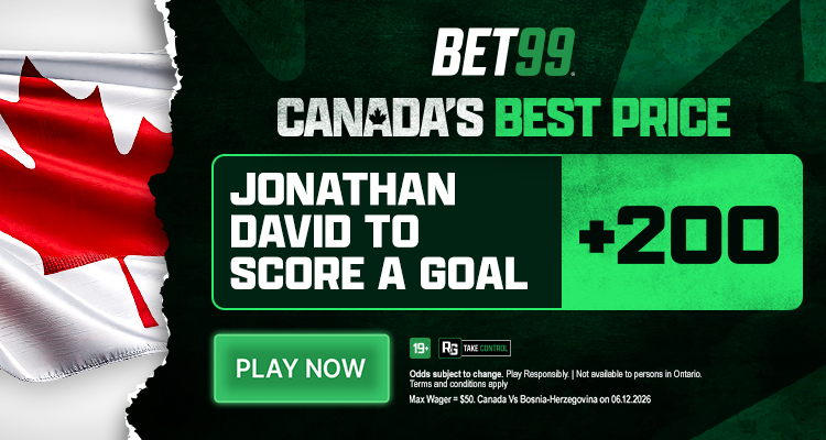 BET99 Promo Code. Jonathan David to Score a Goal +200.