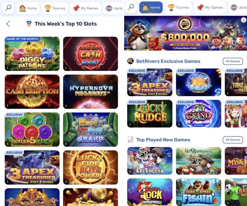BetRivers Ontario Casino app screenshot