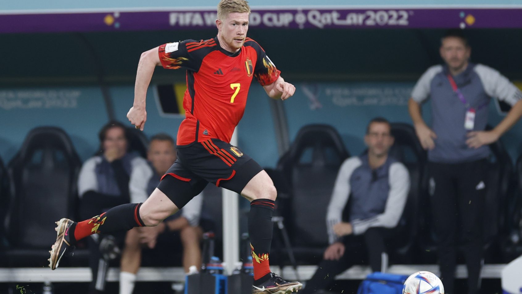 Kevin De Bruyne playing for Belgium