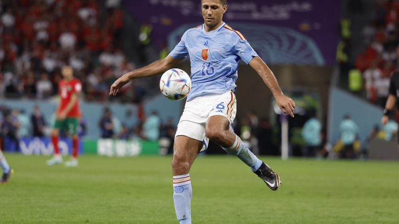 Rodri Hernandez playing for the Spain national team