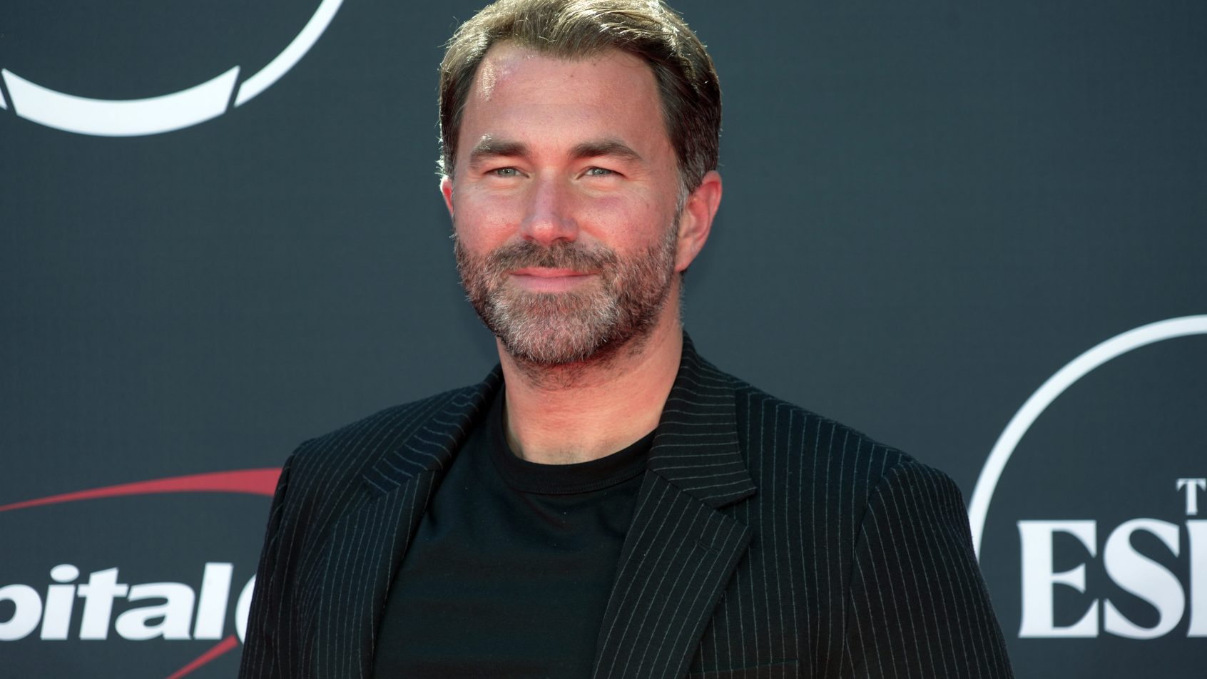 Jul 12, 2023; Los Angeles, CA, USA; Matchroom Sport chairman Eddie Hearn arrives on the red carpet before the 2023 ESPYS at the Dolby Theatre. Mandatory Credit: Kirby Lee-Imagn Images