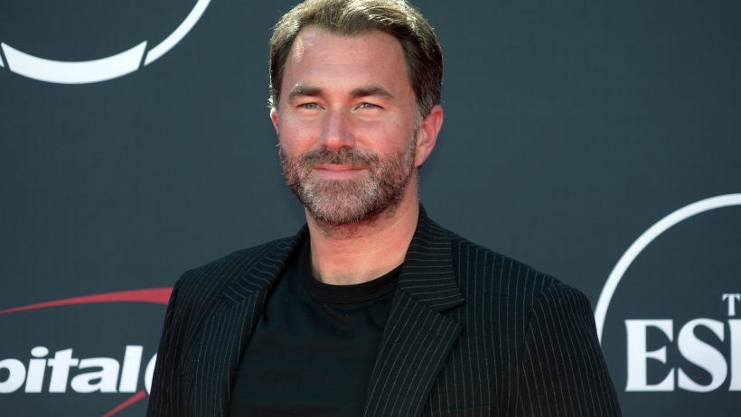 Jul 12, 2023; Los Angeles, CA, USA; Matchroom Sport chairman Eddie Hearn arrives on the red carpet before the 2023 ESPYS at the Dolby Theatre. Mandatory Credit: Kirby Lee-Imagn Images