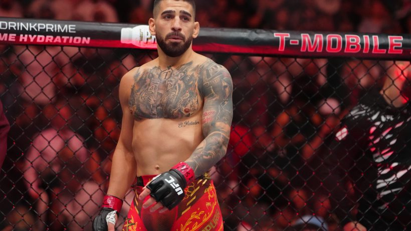 Ilia Topuria in the ring before UFC fight