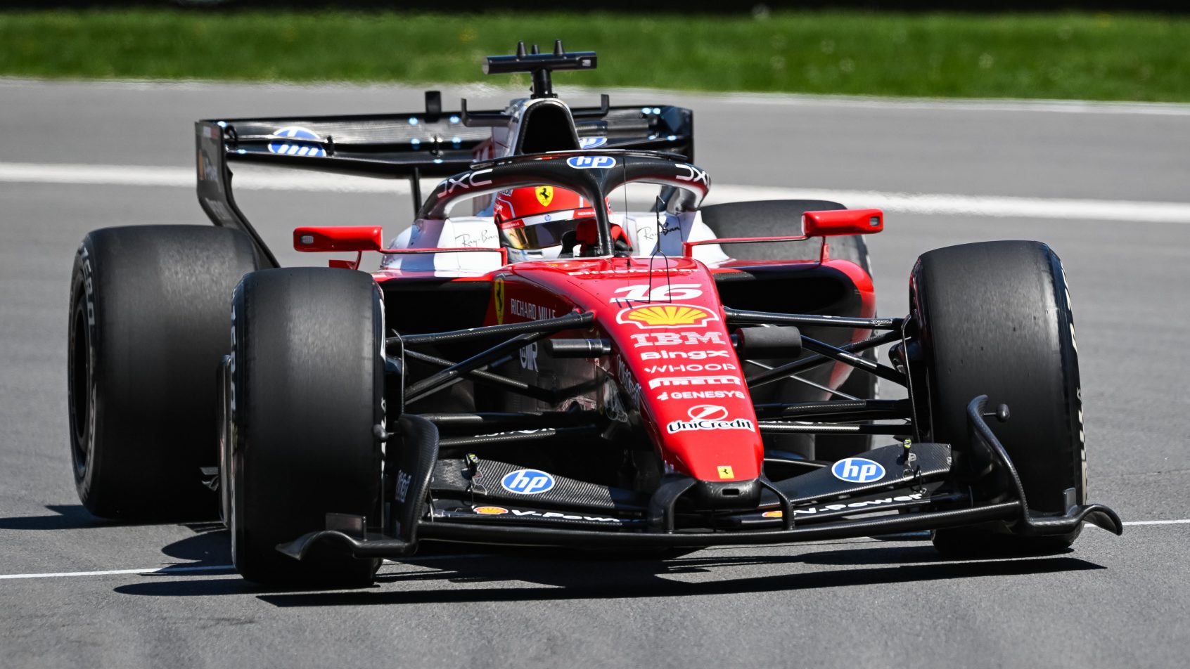 Charles LeClerc on track in Canada (2026).