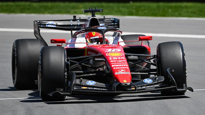 Charles LeClerc on track in Canada (2026).