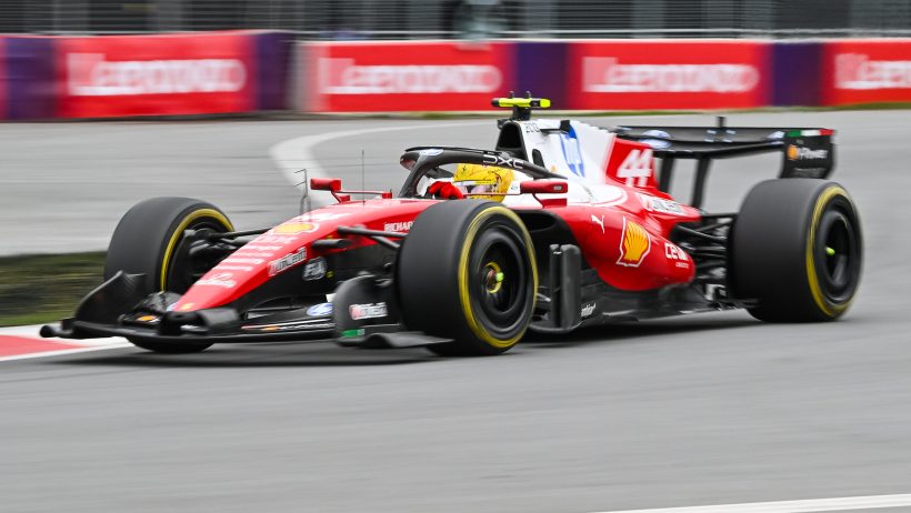 Lewis Hamilton on track in Canada (2026).