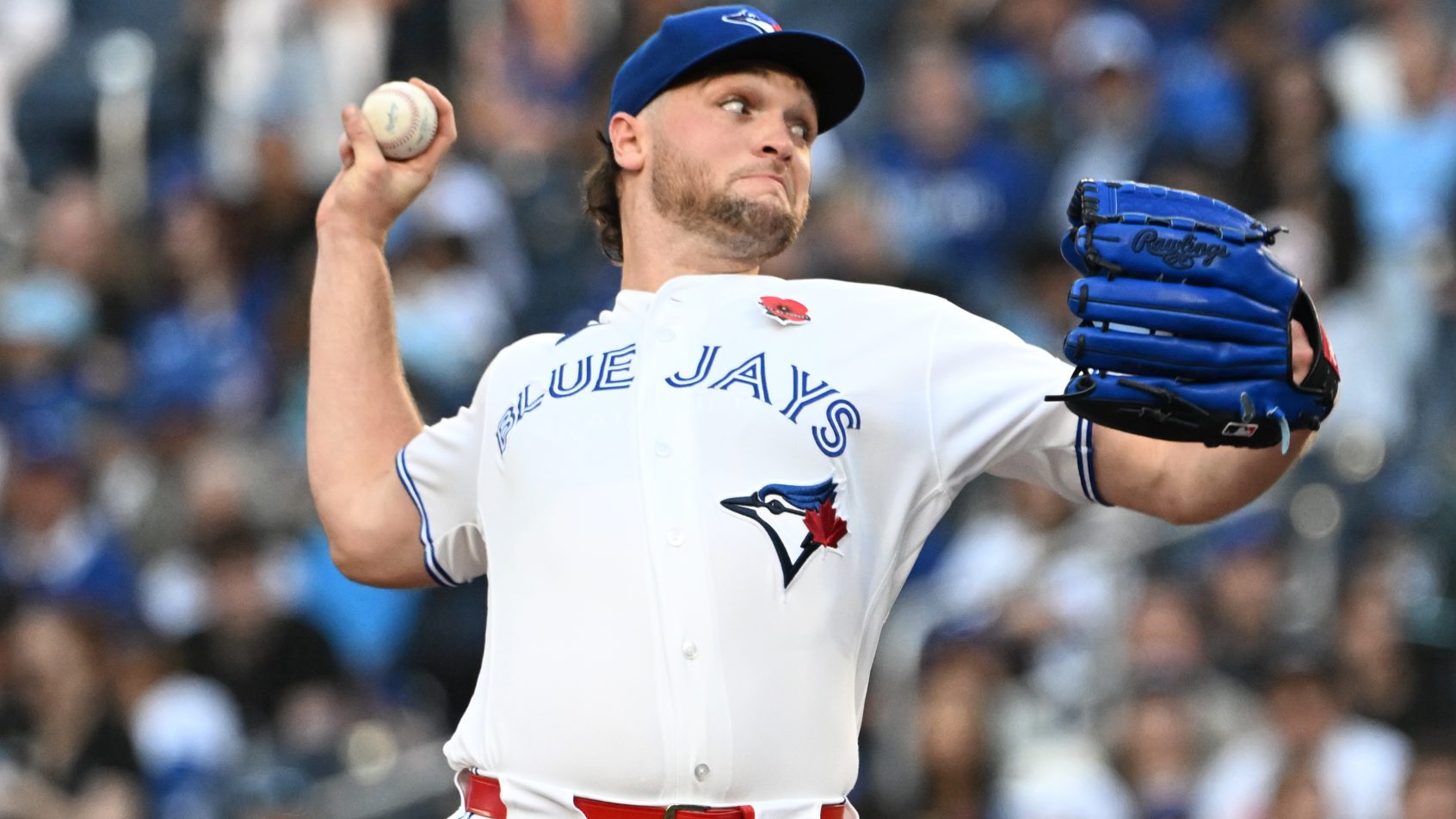 Trey Yesavage delivers a pitch versus the Marlins.