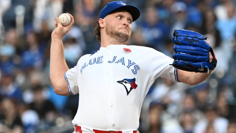 Trey Yesavage delivers a pitch versus the Marlins.