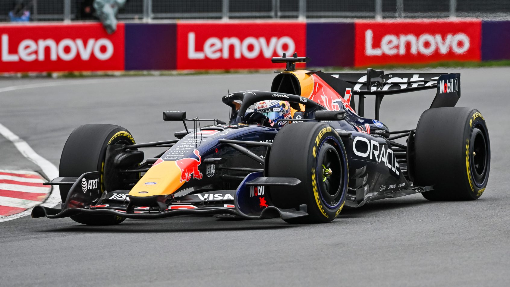 Max Verstappen on track in Canada (2026).