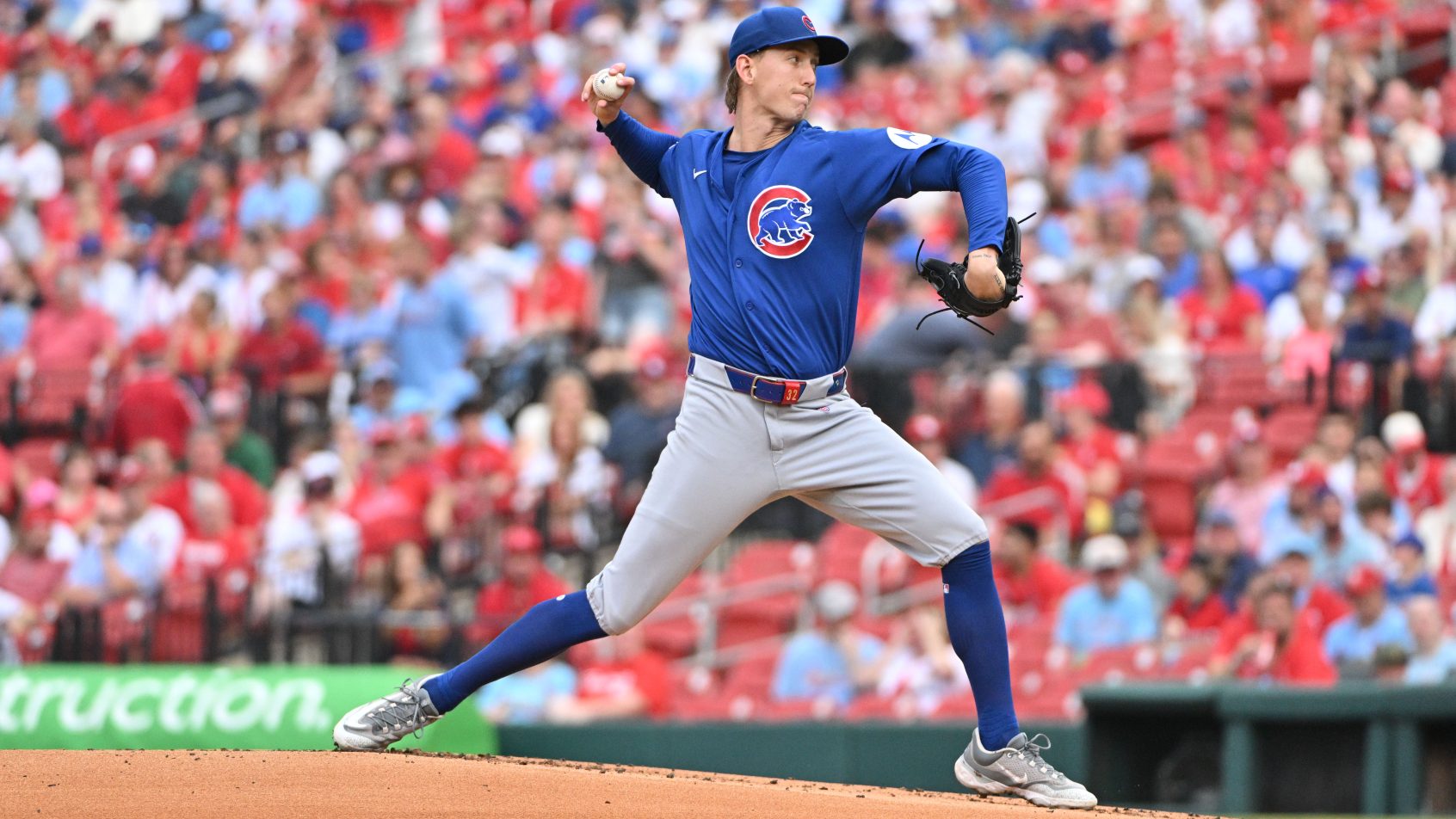 Ben Brown pitching for the Chicago Cubs.