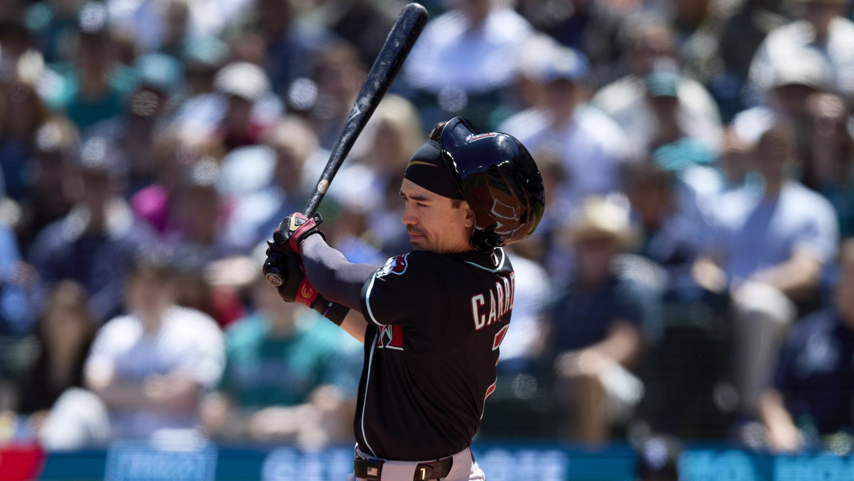 Corbin Carroll swings bat