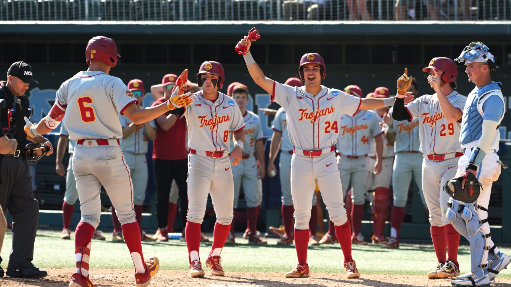 USC Trojans celebrate