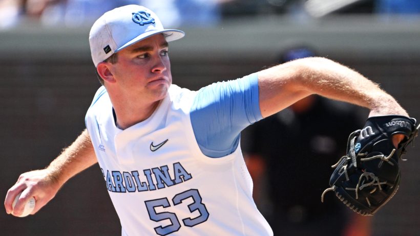 Ryan Lynch delivers a pitch versus USC.