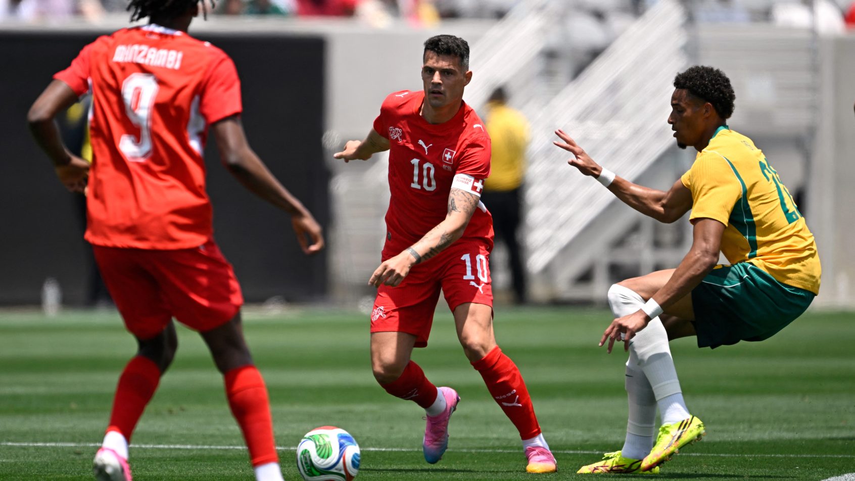 Granit Xhaka playing for the Switzerland national team.