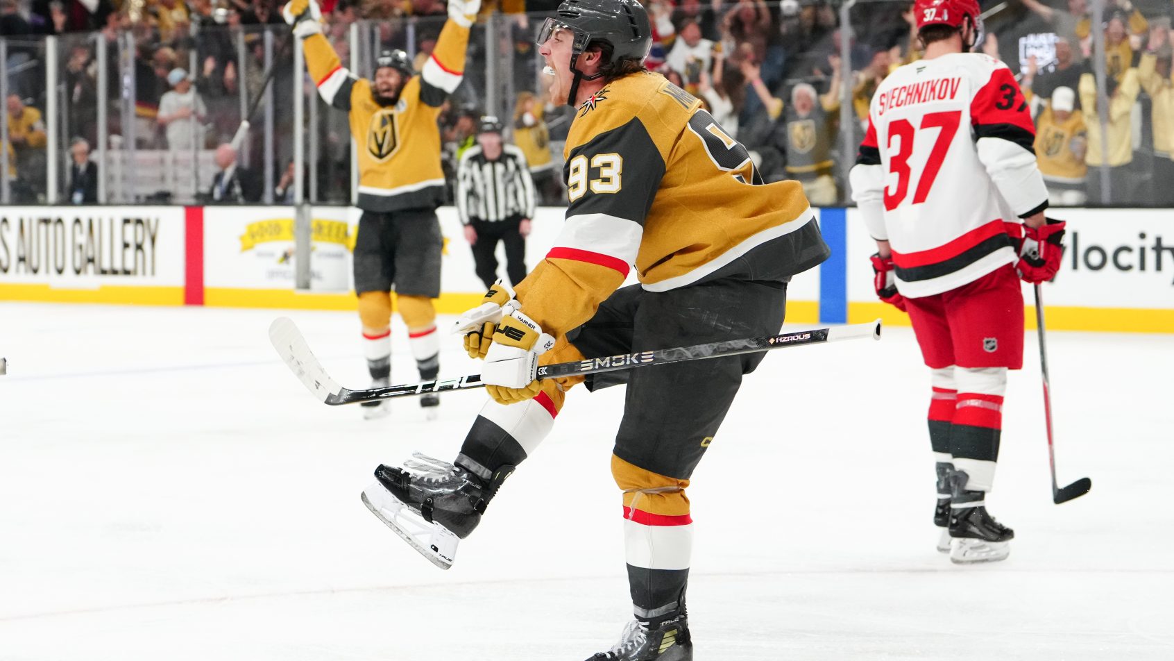 Shea Theodore goal celebration
