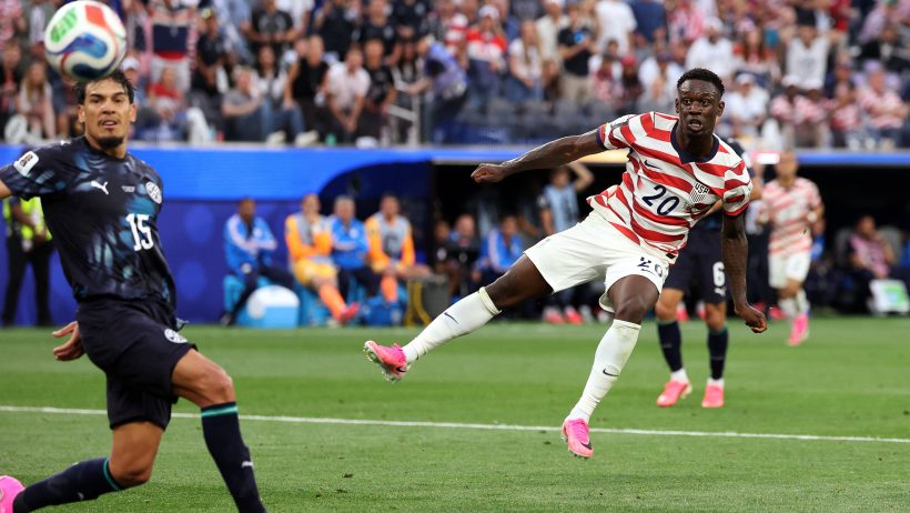 Folarin Balogun scoring a goal