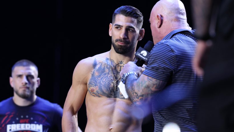 Joe Rogan interviews Ilia Topuria during weigh-ins