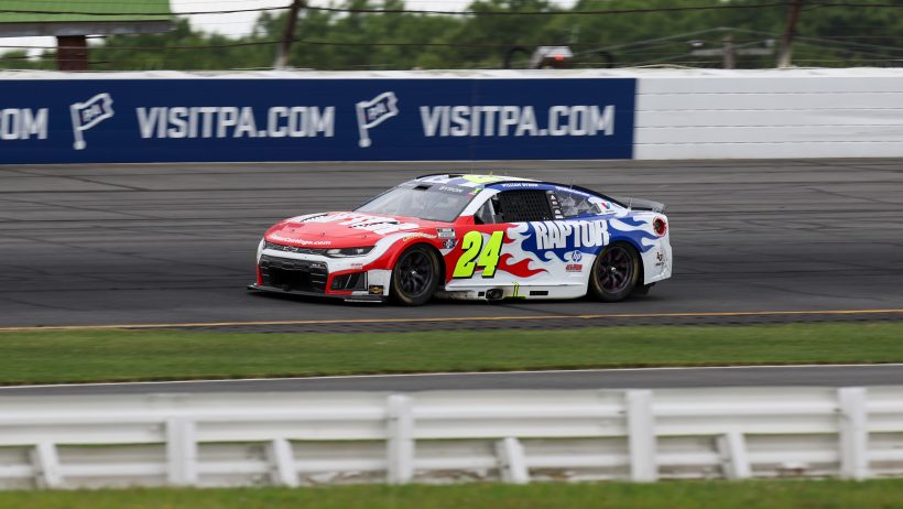 William Byron on-track at Pocono (2026).
