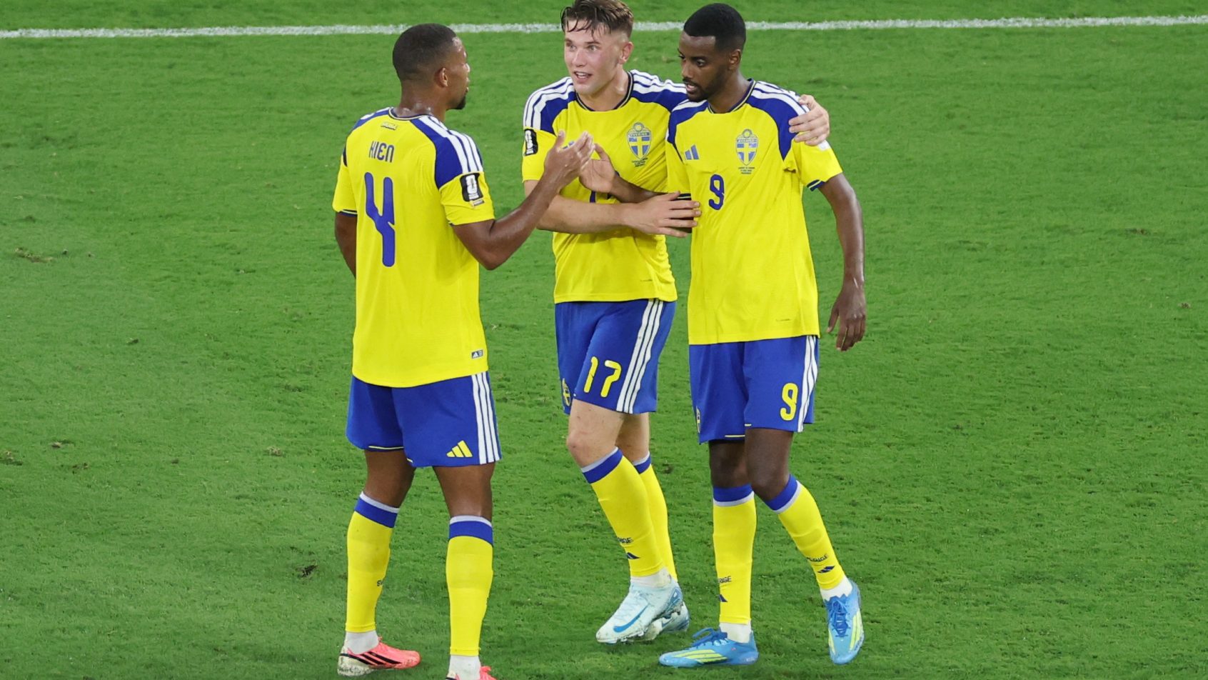 Alexander Isak, Viktor Gyokeres and Isak Hien for Sweden.