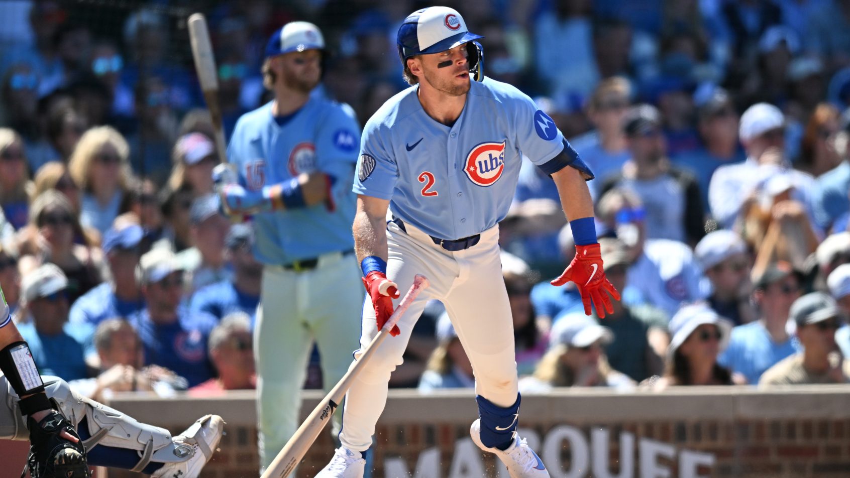Nico Hoerner playing for the Chicago Cubs in the 2026 MLB season.